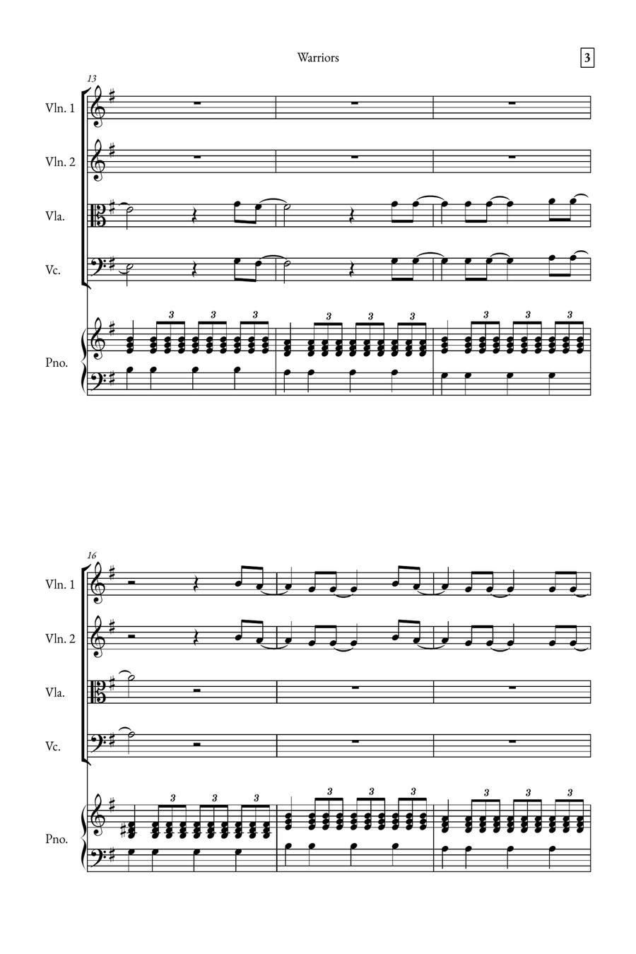 Warriors Small Ensemble scores gallery preview page 3