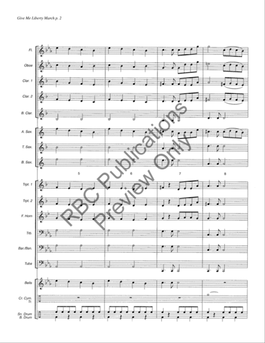 Give Me Liberty March Give Me Liberty March Concert Band scores gallery preview page 5