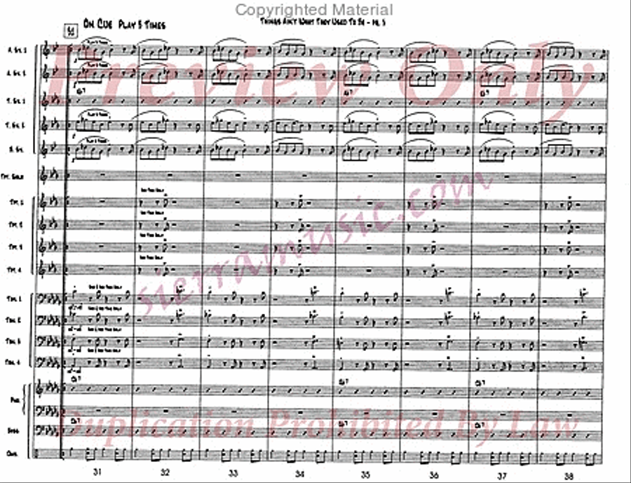 Things Ain't What They Used To Be Jazz Ensemble scores gallery preview page 6