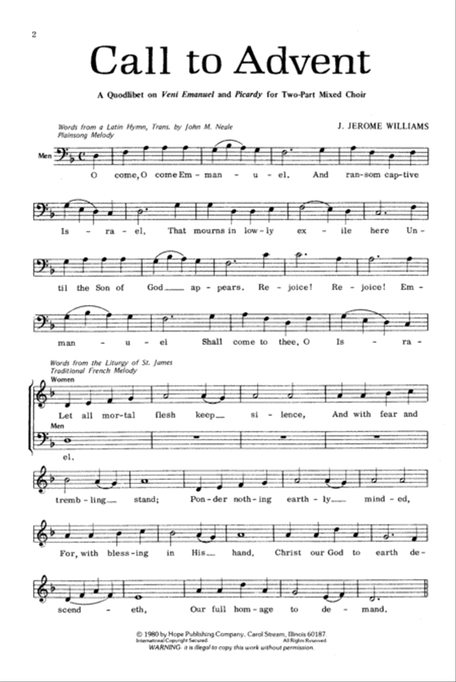 Call to Advent 2-Part scores gallery preview page 2