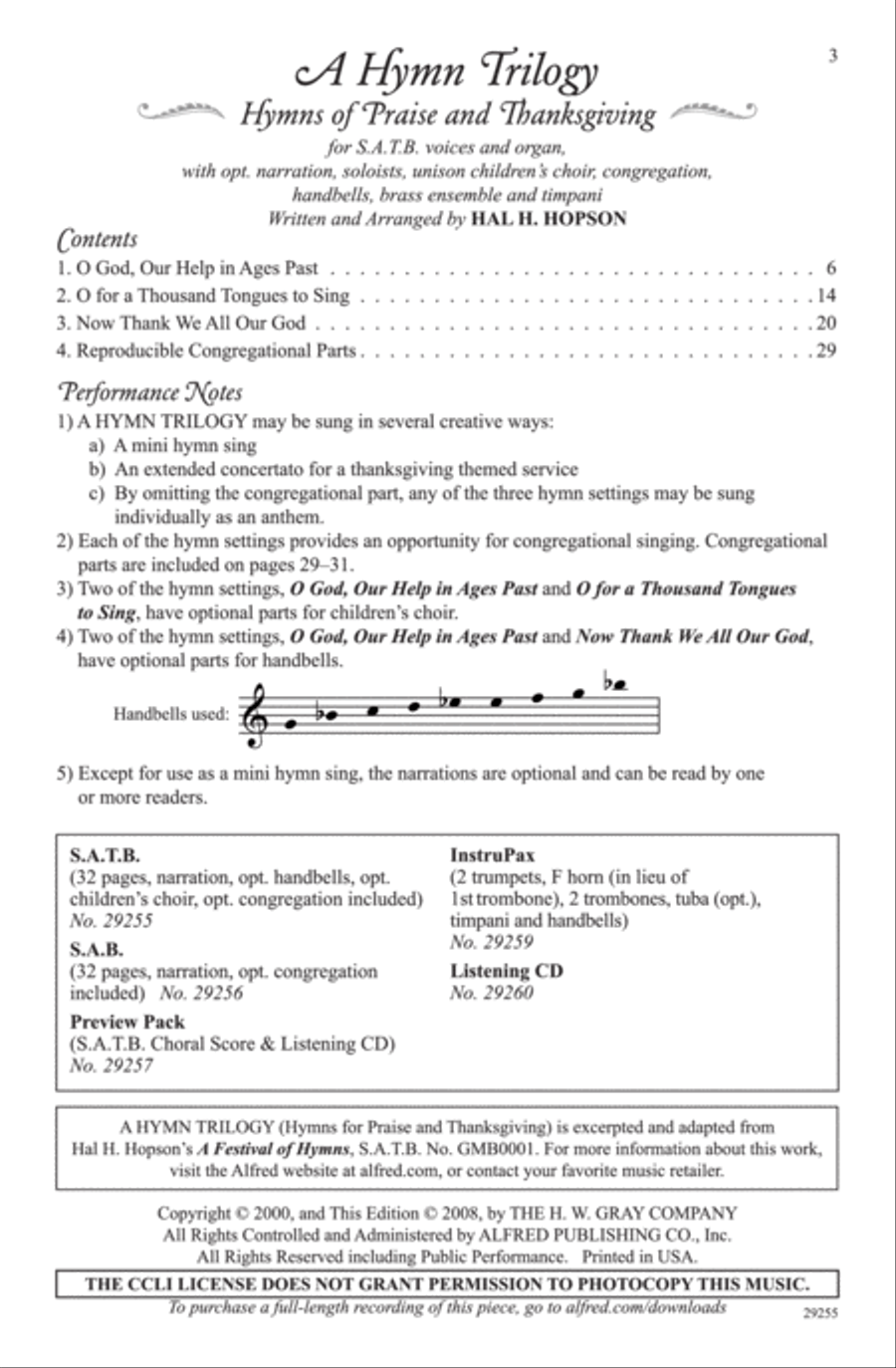 A Hymn Trilogy 4-Part scores gallery preview page 3