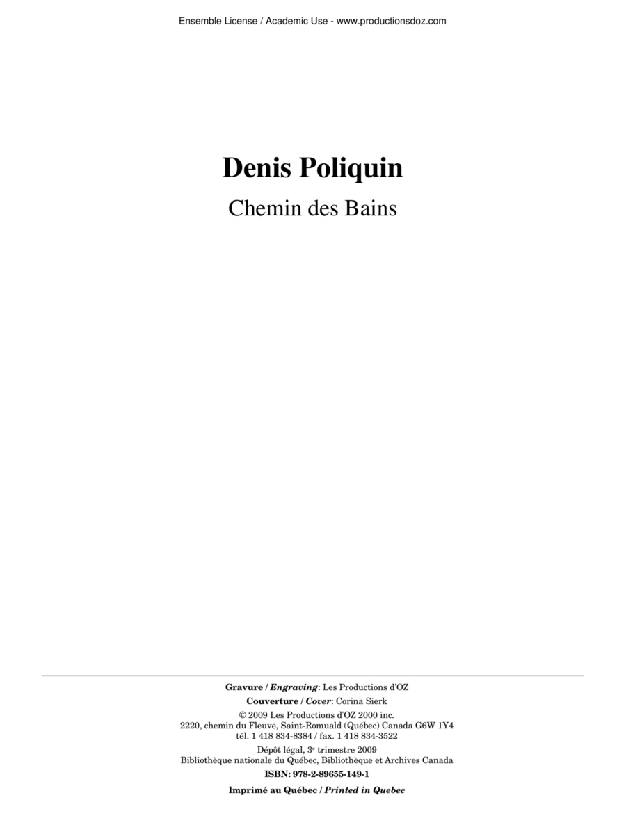 Chemin des Bains Chemin des Bains Classical Guitar scores gallery preview page 1
