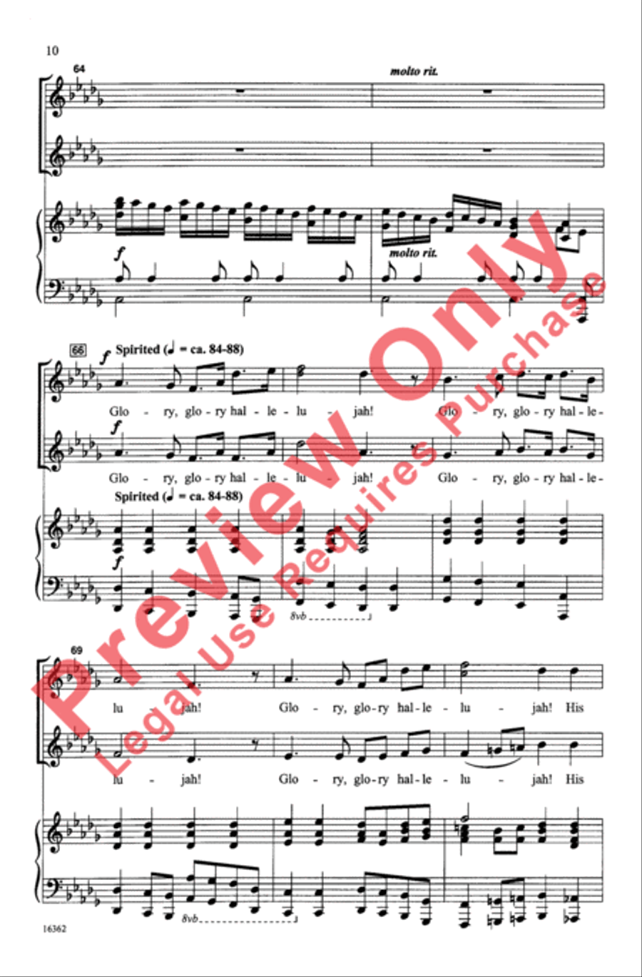 Battle Hymn of the Republic 2-Part scores gallery preview page 10
