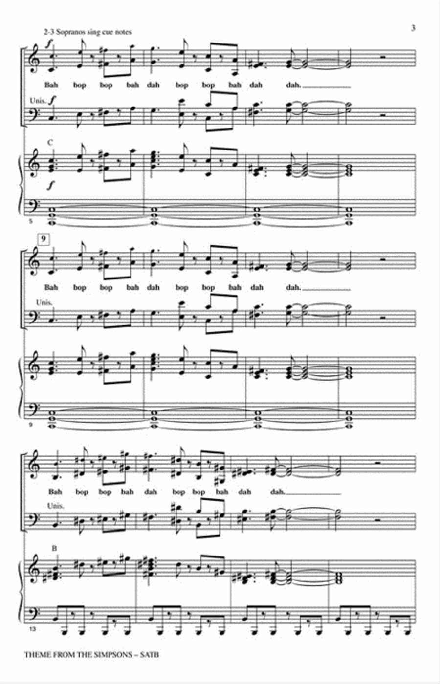 The Simpsons (Theme) 4-Part scores gallery preview page 3