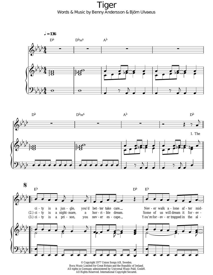 Tiger Acoustic Guitar scores gallery preview page 1