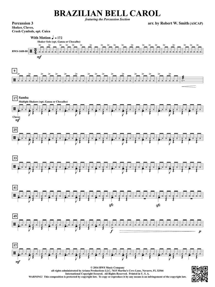 Brazilian Bell Carol: 3rd Percussion