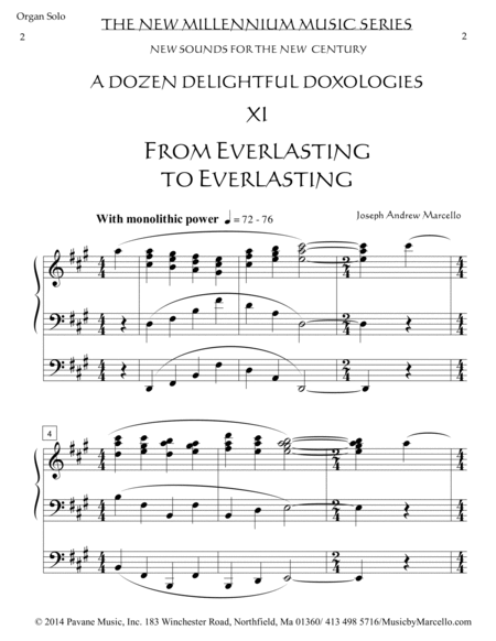 Delightful Doxology XI - From Everlasting to Everlasting - Organ (A) image number null