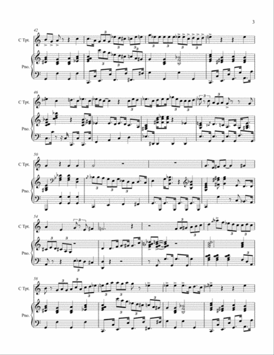 Just A Closer Walk With Thee - Trumpet and Piano Trumpet Solo scores gallery preview page 4