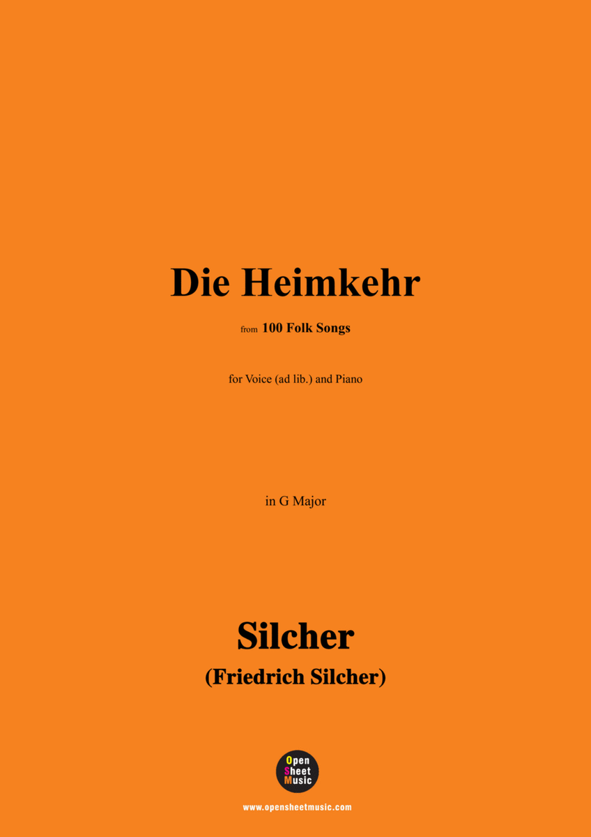 Silcher-Die Heimkehr,for Voice(ad lib.) and Piano image number null