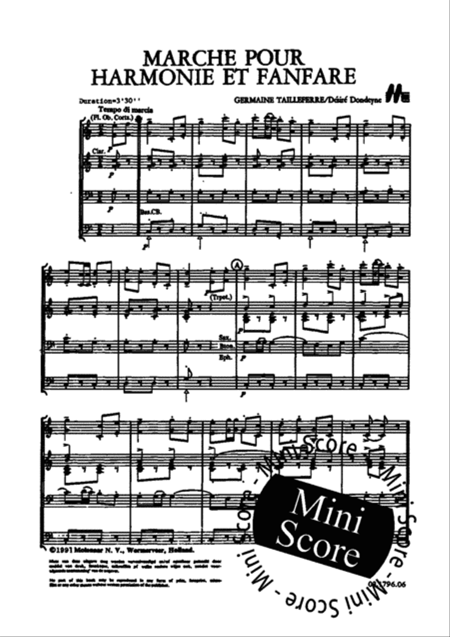 Marche Pour Harmonie ou Fanfare Fanfare Band scores gallery preview page 26