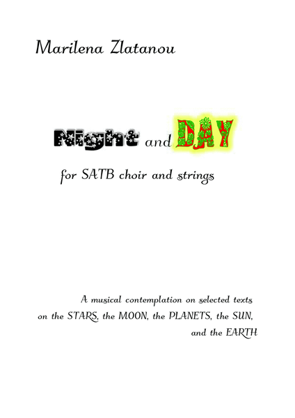 NIGHT AND DAY for SATB choir and Strings image number null