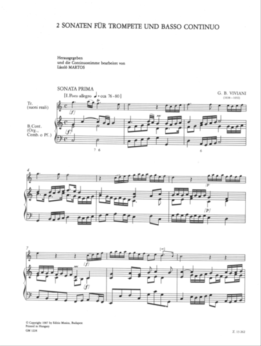 2 Sonatas for trumpet Trumpet Solo scores gallery preview page 2