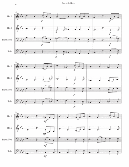 Three Pieces by Anton Bruckner: Two Horns, Euphonium/Trombone, and Tuba- Full Scores