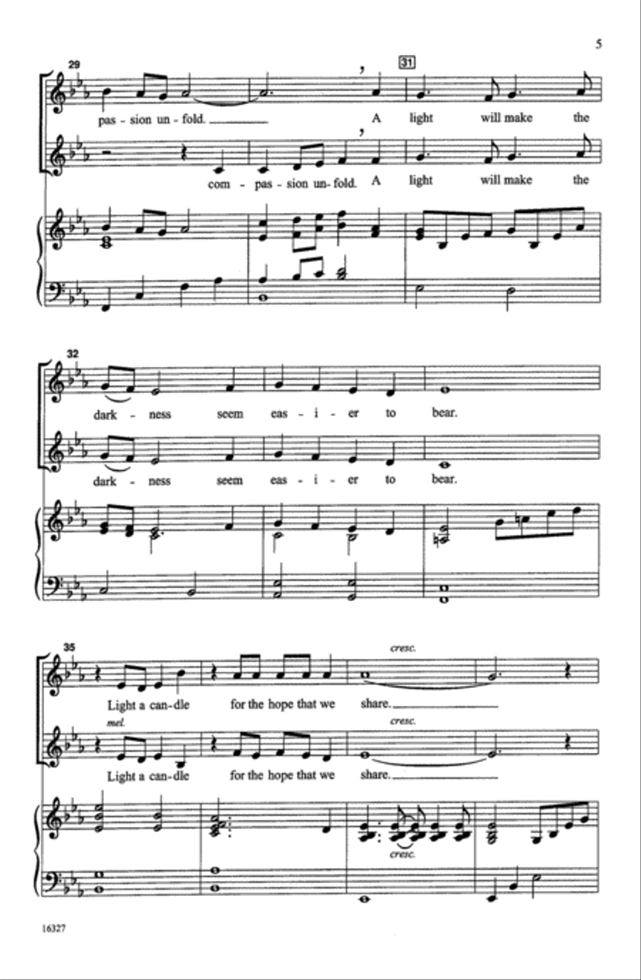 Light a Candle Light a Candle Choir scores gallery preview page 4