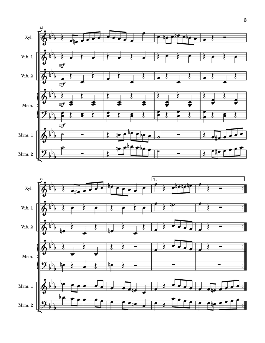 Rolling Thunder March Rolling Thunder March Marimba scores gallery preview page 3