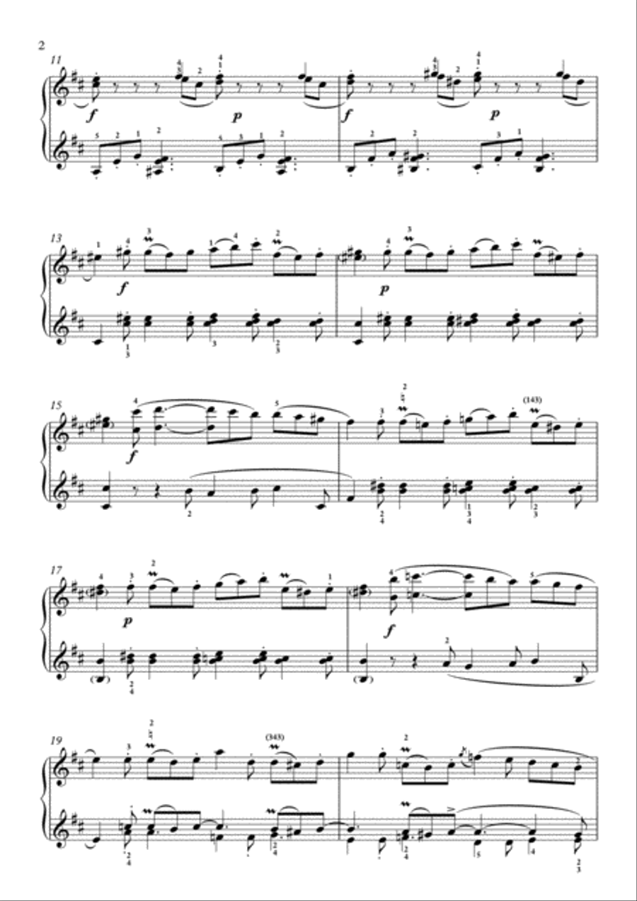 Scarlatti-Sonata in D-Major L.165 K.214(piano) Piano Solo scores gallery preview page 3
