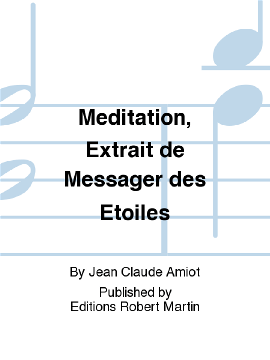 Meditation, Extrait de Messager des Etoiles Full Orchestra scores gallery preview page 1