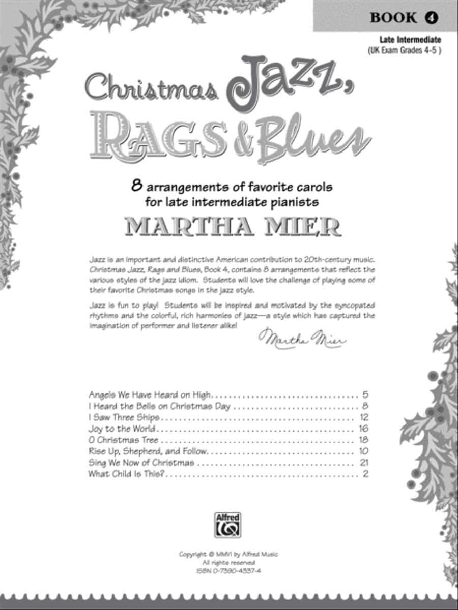 Christmas Jazz, Rags & Blues, Book 4 Piano Solo scores gallery preview page 2
