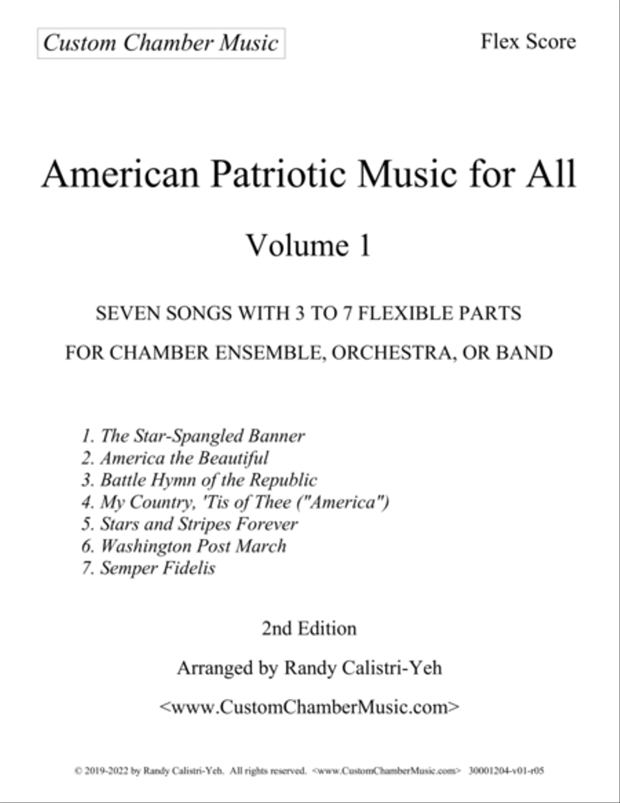 American Patriotic Music for All, Volume 1 (Flexible Ensemble) image number null