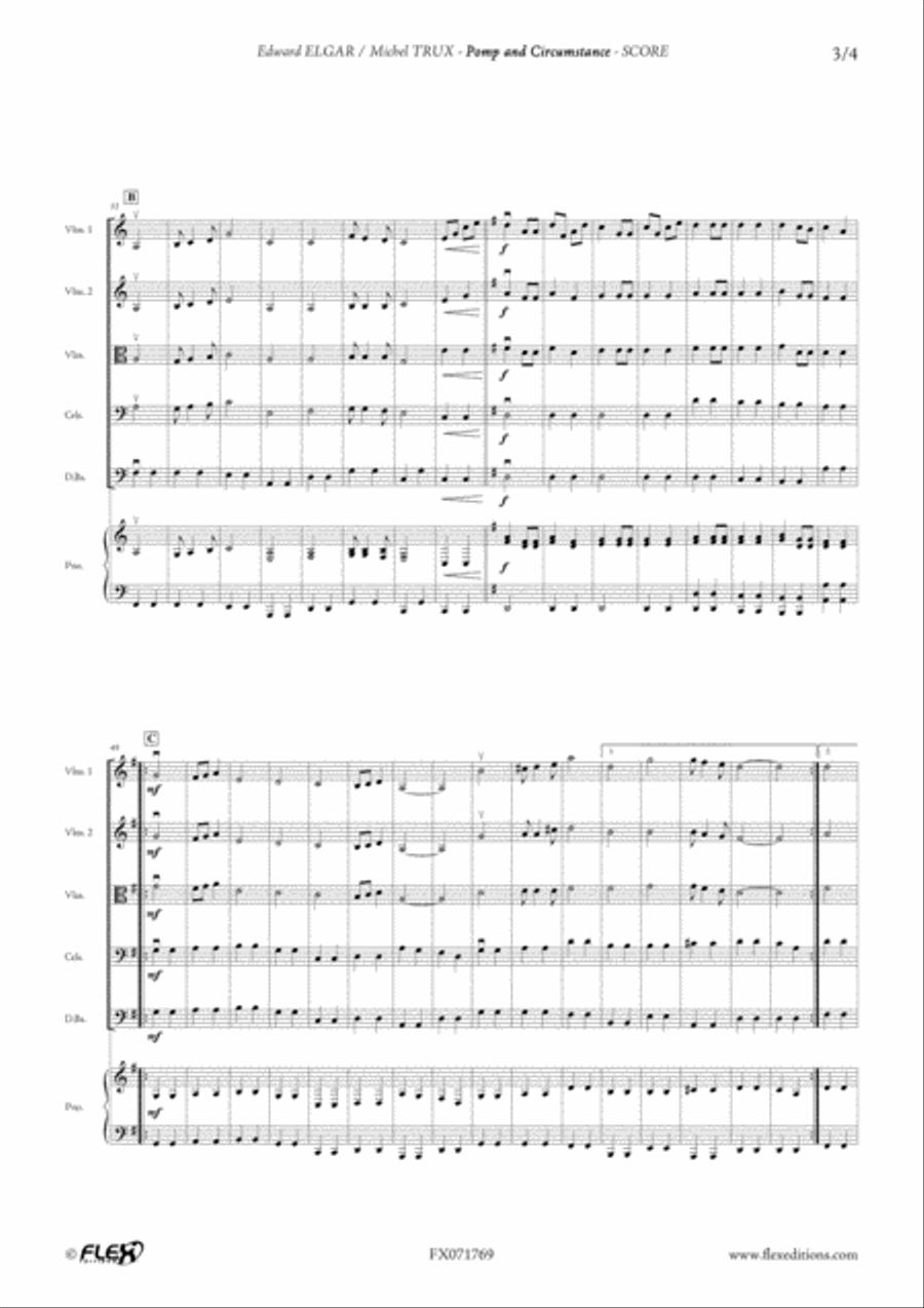Pump and Circumstance String Orchestra scores gallery preview page 3