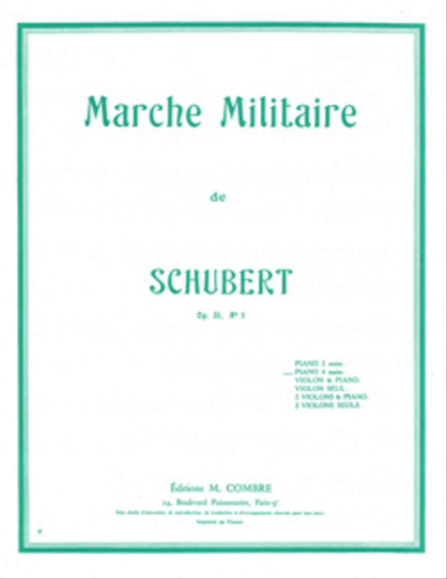 Marche militaire Op.51, No. 1