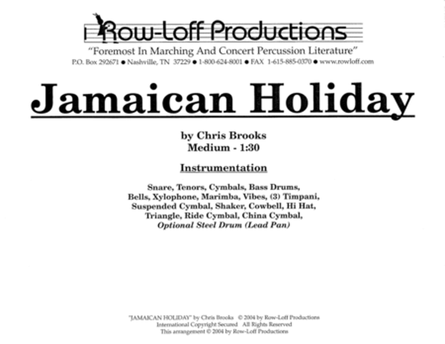 Jamaican Holiday w/Tutor Tracks