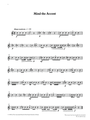 Mind the Accent from Graded Music for Snare Drum, Book I