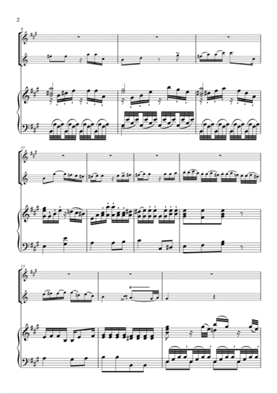 Mitridate, rè di Ponto, K. 87 - Se viver non degg'io (Arr. James Strauss) Flute Duet scores gallery preview page 3