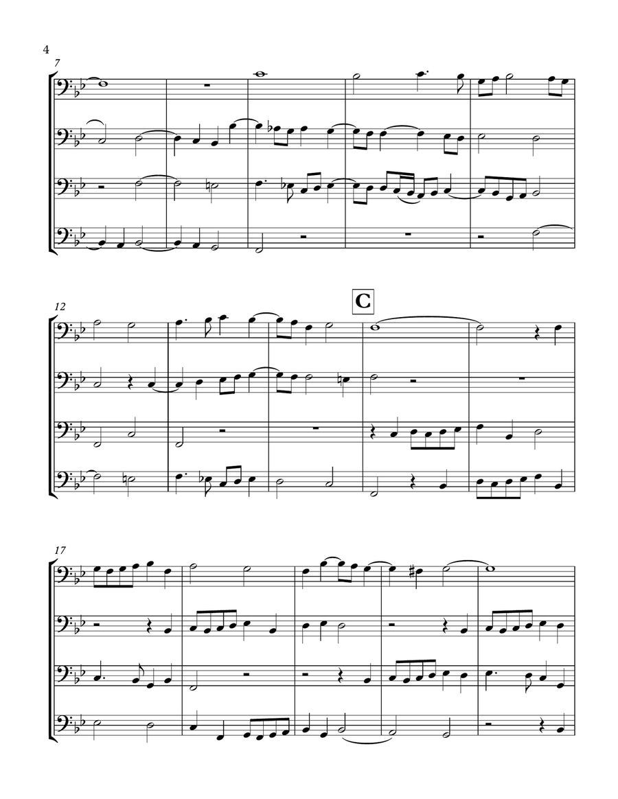 Pope Marcellus Mass excerpts: Crucifixus and Benedictus Brass Ensemble scores gallery preview page 5