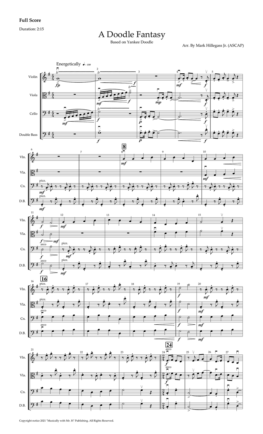 A Doodle Fantasy String Orchestra scores gallery preview page 1