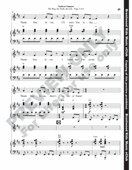 Truths to Treasure: Scripture Songs to Live By (choral book) image number null