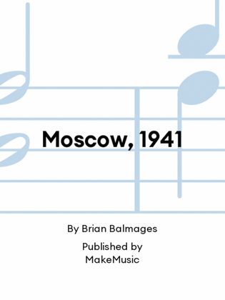 Book cover for Moscow, 1941