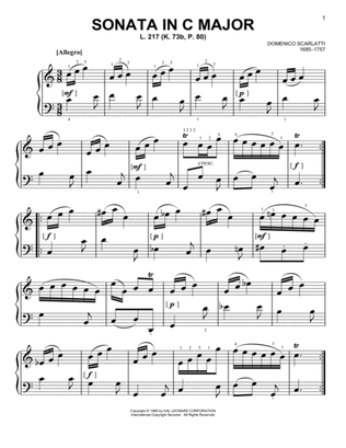 Sonata In C Major, L. 217