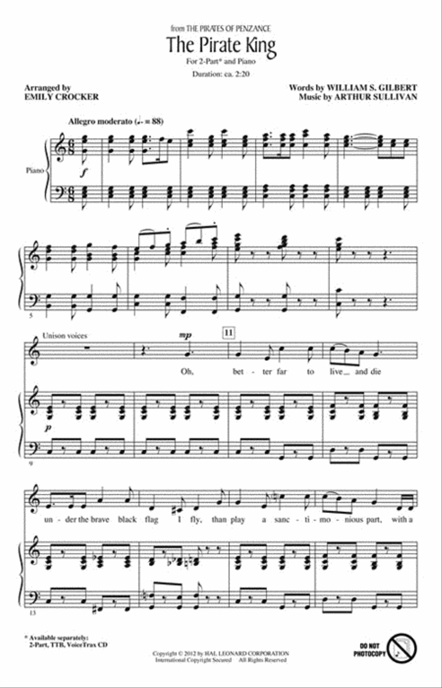 The Pirate King Choir scores gallery preview page 2