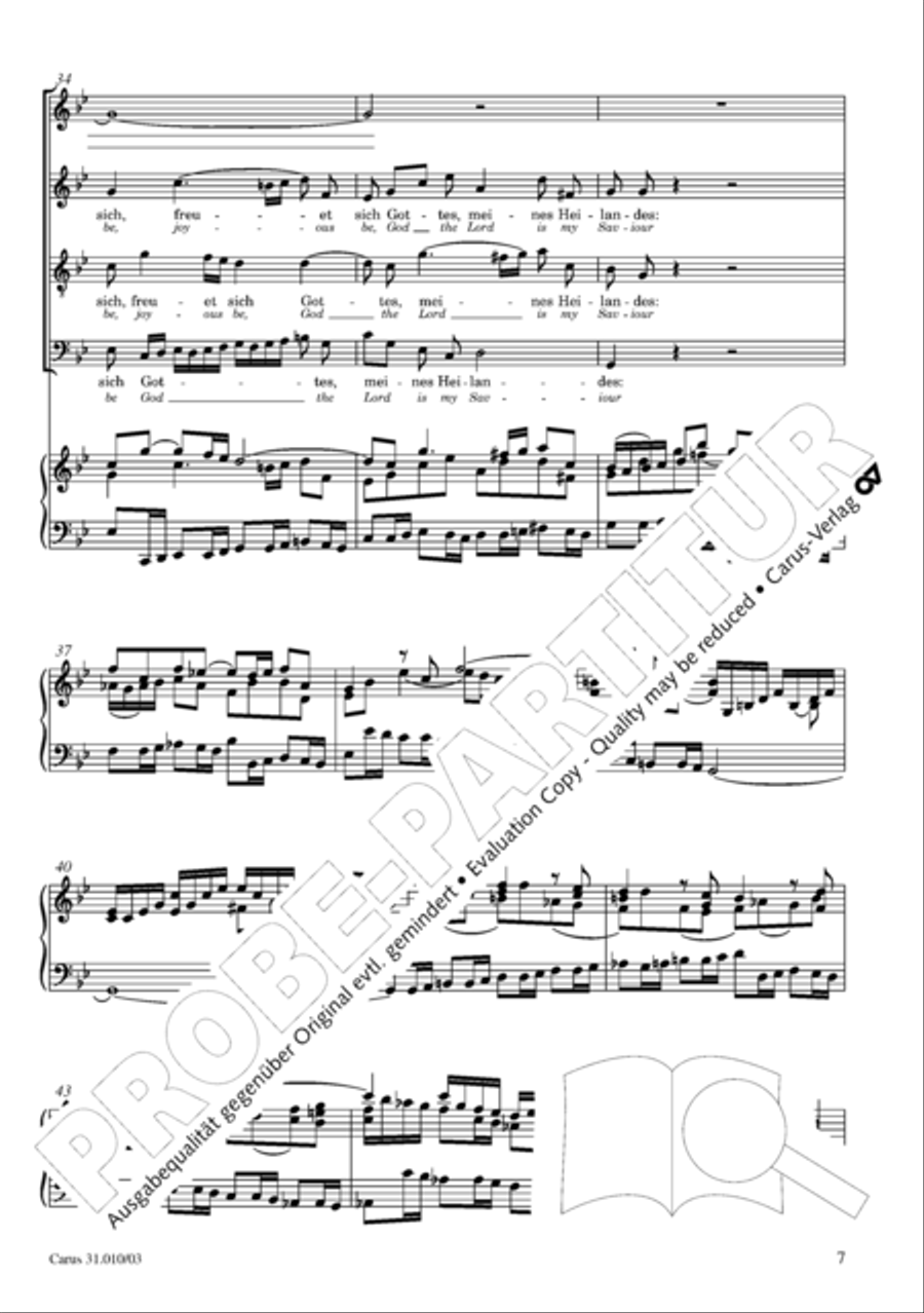 Magnify the Lord, my soul (Meine Seel erhebt den Herren) 4-Part scores gallery preview page 8
