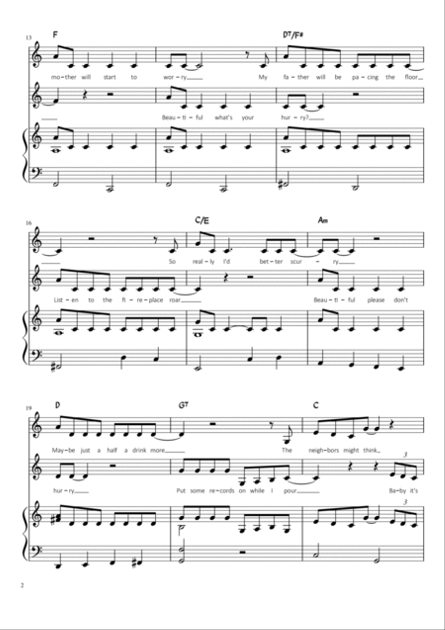 Baby, It's Cold Outside Vocal Duet scores gallery preview page 2