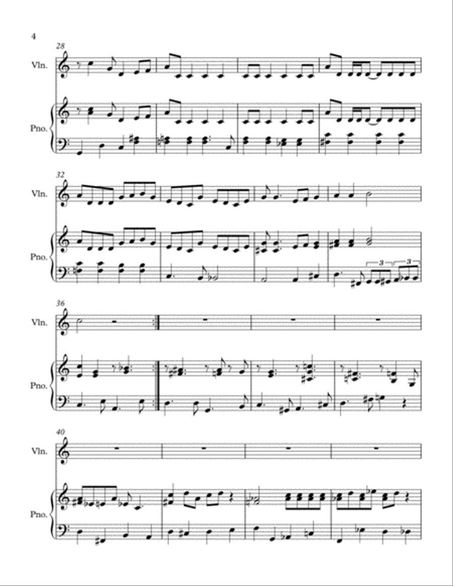 Baby, It's Cold Outside Violin Solo scores gallery preview page 4