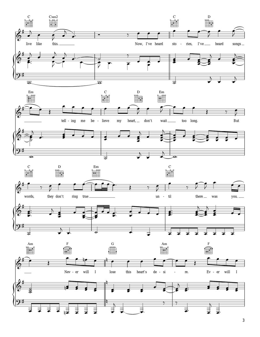 Until The End Of Time Piano, Vocal, Guitar scores gallery preview page 3