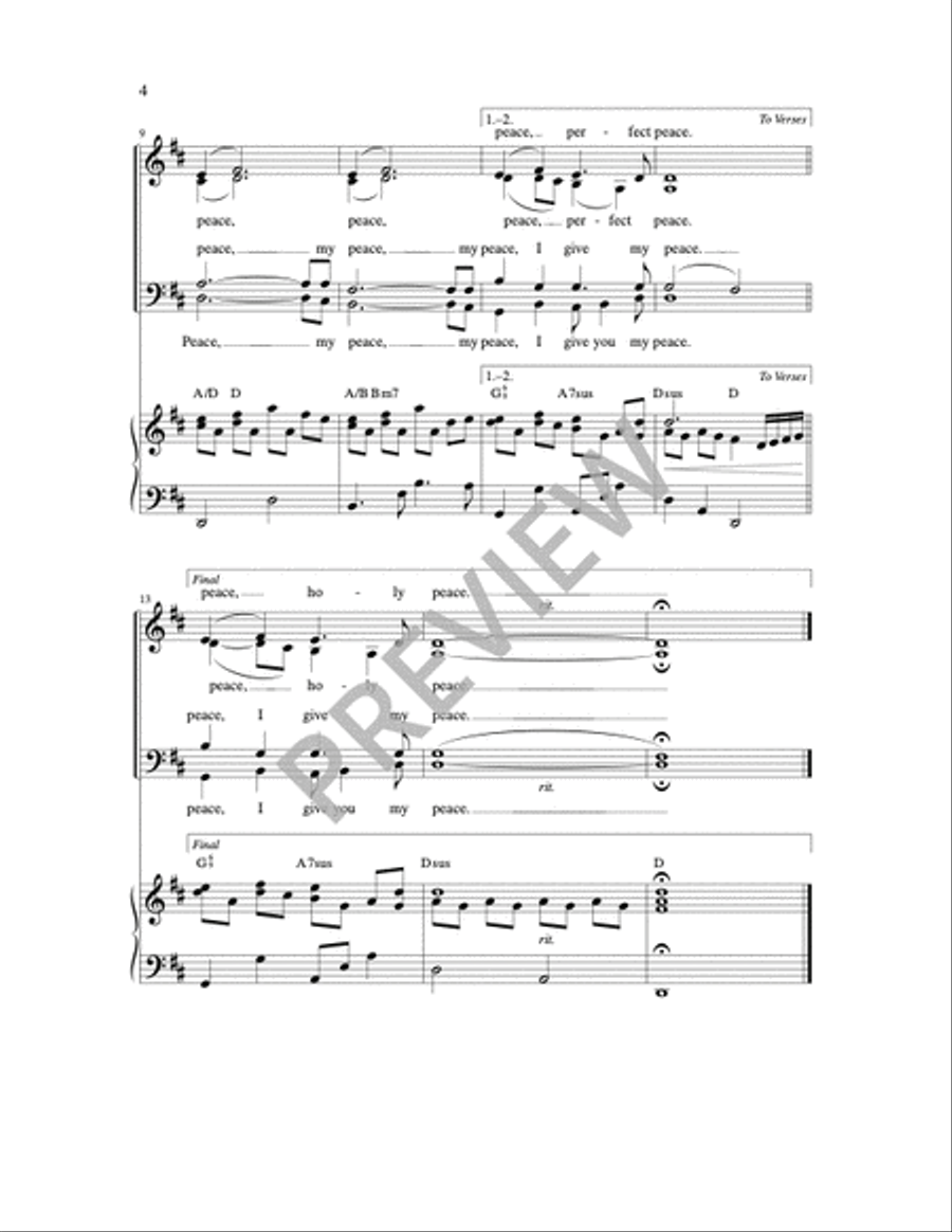 Peace Peace 4-Part scores gallery preview page 7