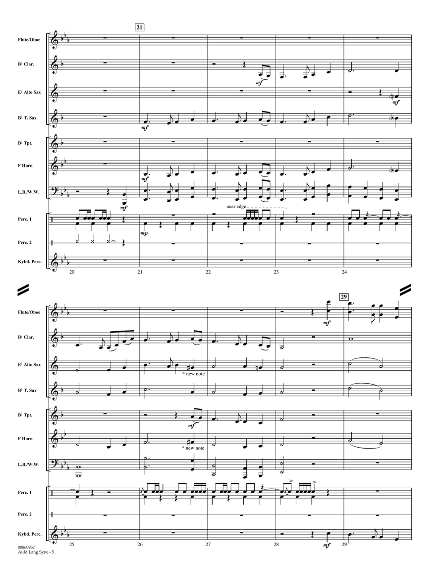 Auld Lang Syne - Full Score Concert Band scores gallery preview page 3