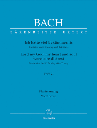 Book cover for Lord my God, my heart and soul were sore distrest, BWV 21