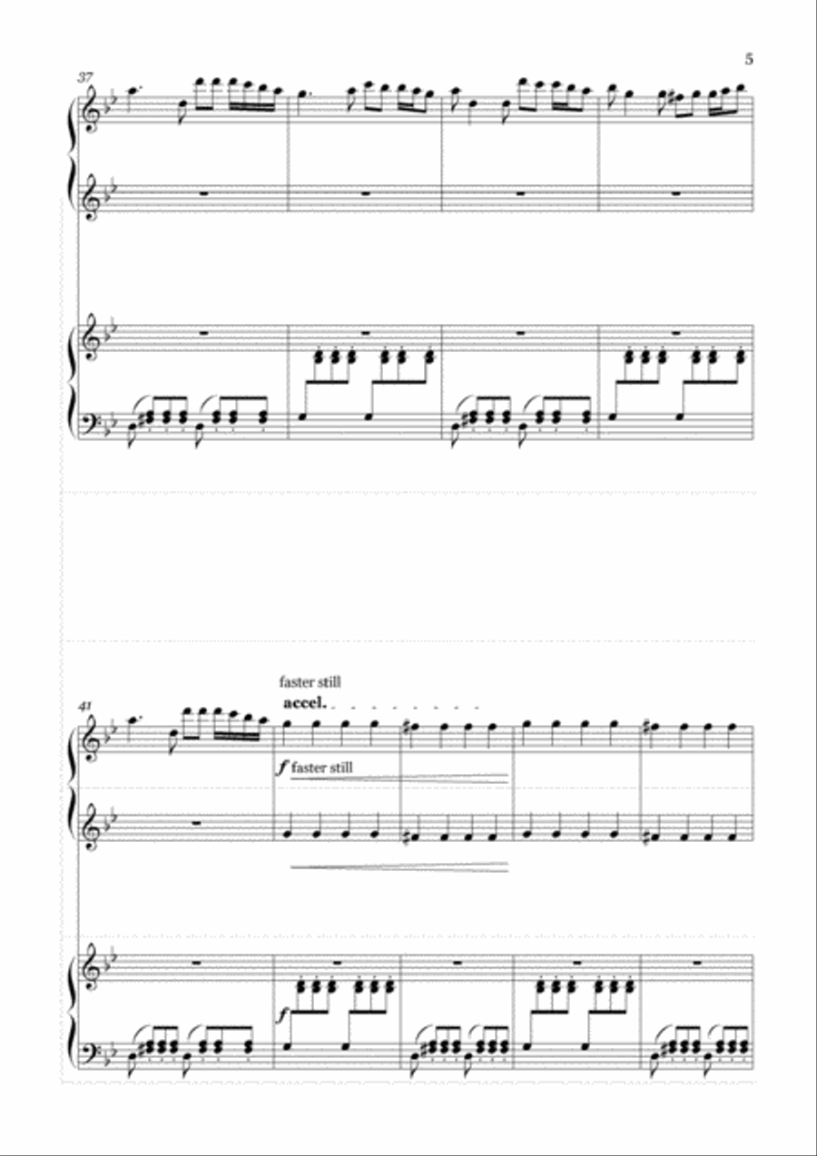 Reel. An Easy Piano Duet for 4 hands 1 Piano Piano Method scores gallery preview page 6