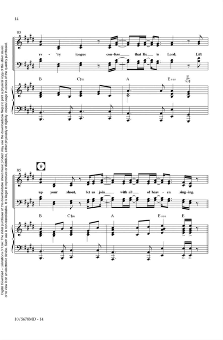 All Hail King Jesus 4-Part scores gallery preview page 14