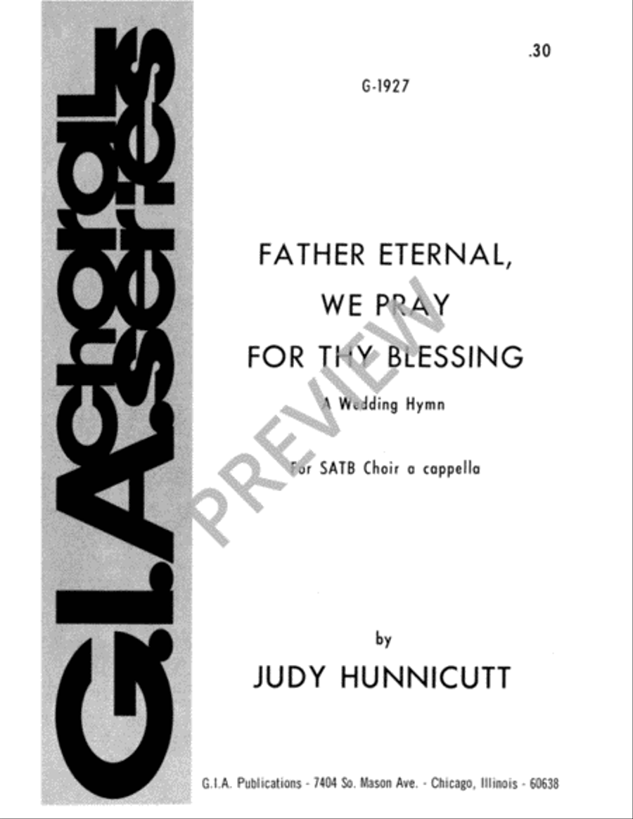 Father Eternal, We Pray for Thy Blessing 4-Part scores gallery preview page 2