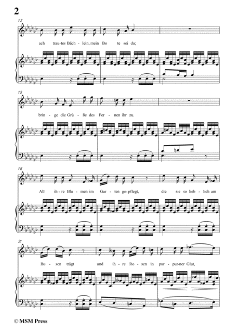 Schubert-Liebesbotschaft,from 'Schwanengesang(Swan Song)',D.957 No.1,in G flat Major Voice scores gallery preview page 4