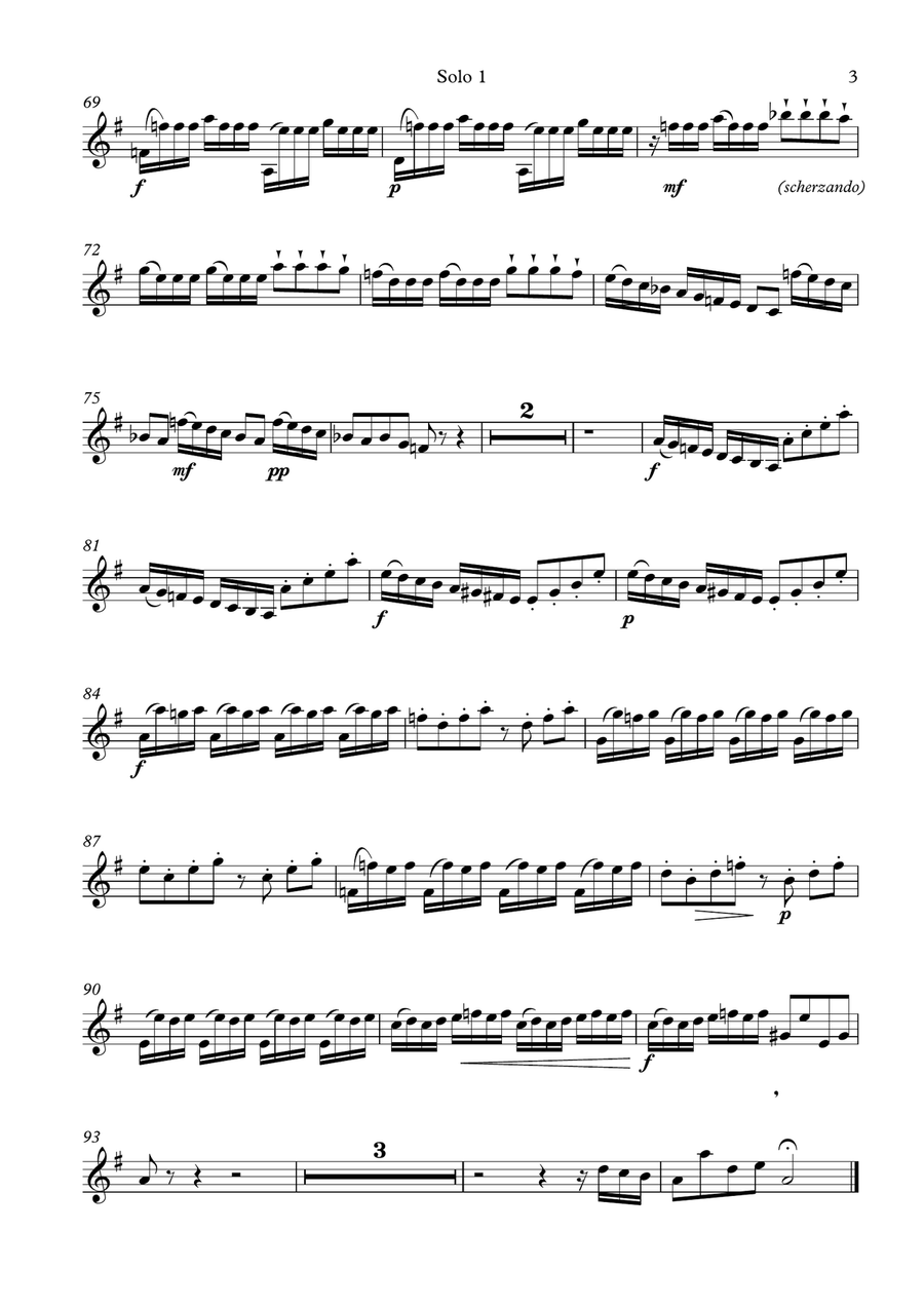 Vivaldi Double Cello Concerto for Two Brass Instruments in Bb Treble clef or C Bass Clef Trombone scores gallery preview page 3