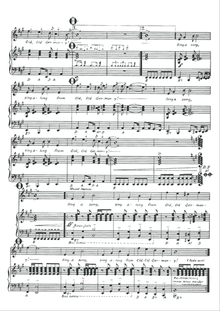 Old, Old Germany Old, Old Germany Piano, Vocal scores gallery preview page 4