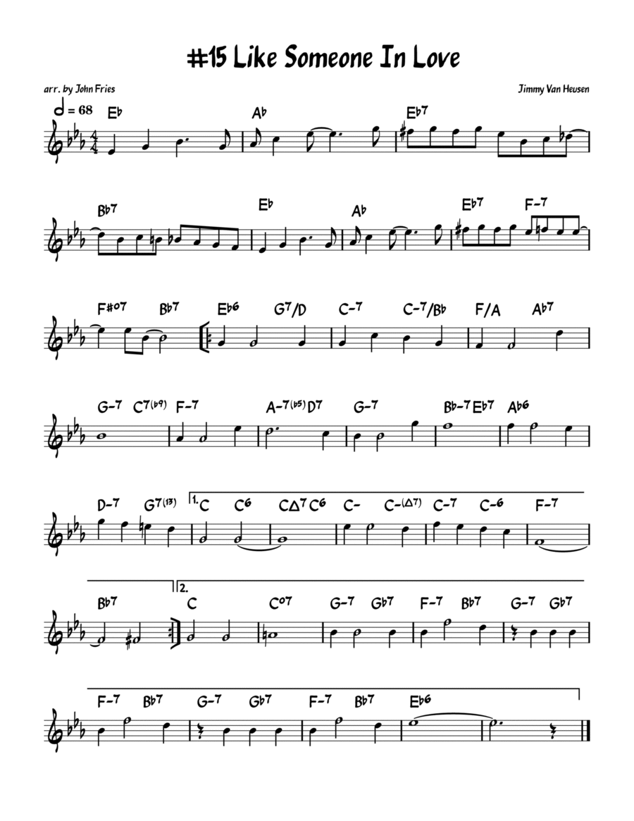 Like Someone In Love Piano scores gallery preview page 1