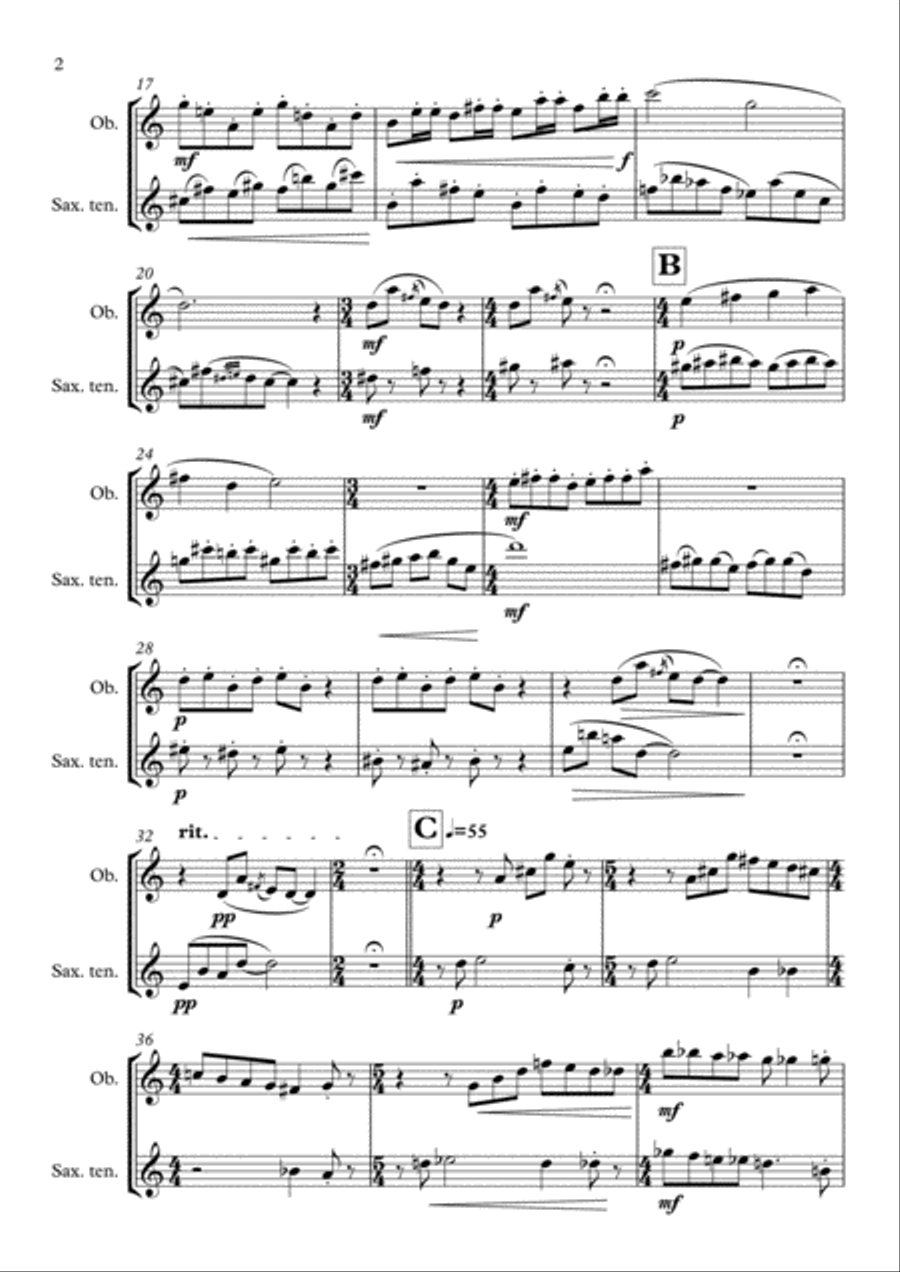 IMPROMPTU Woodwind Duet scores gallery preview page 2