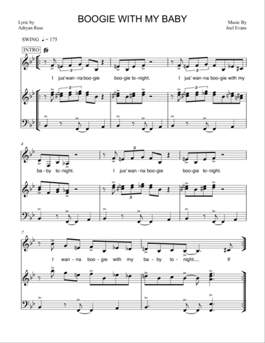 Boogie With My Baby Voice scores gallery preview page 1